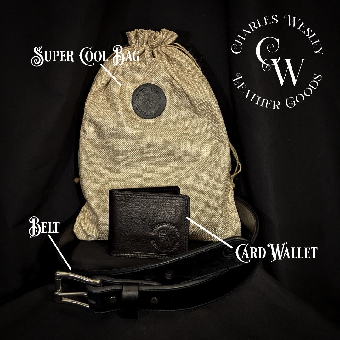 Black Belt & Wallet Gift Set