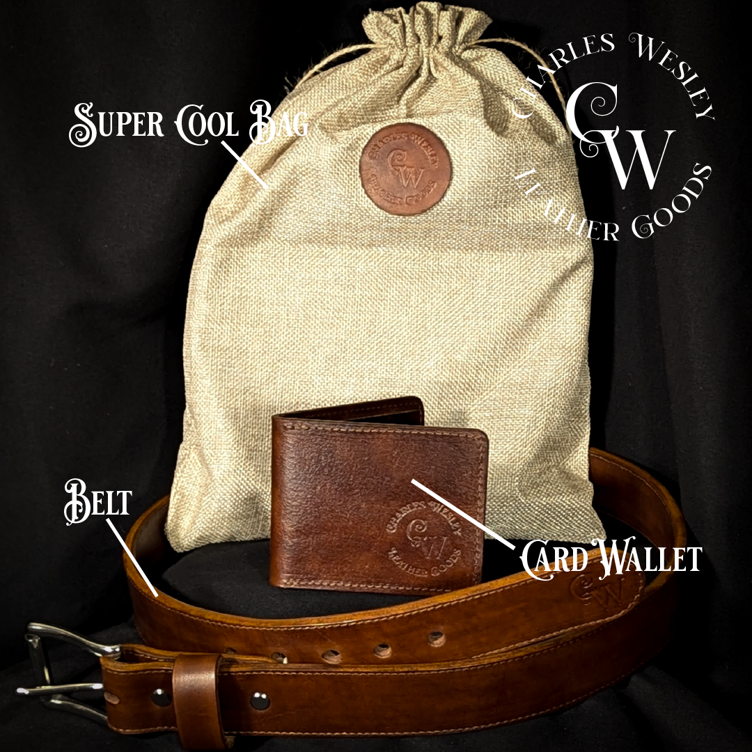 Dark Brown Belt & Wallet Gift Set
