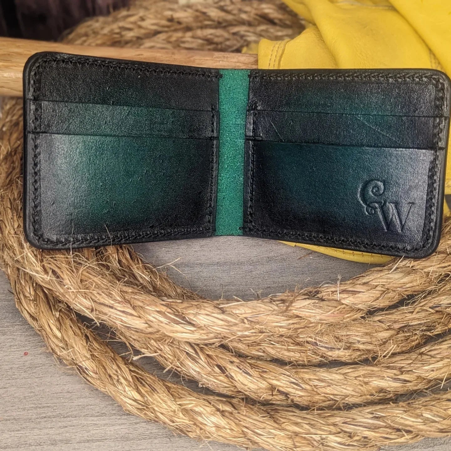 Hand-tooled Cthulhu Bi-fold Wallet