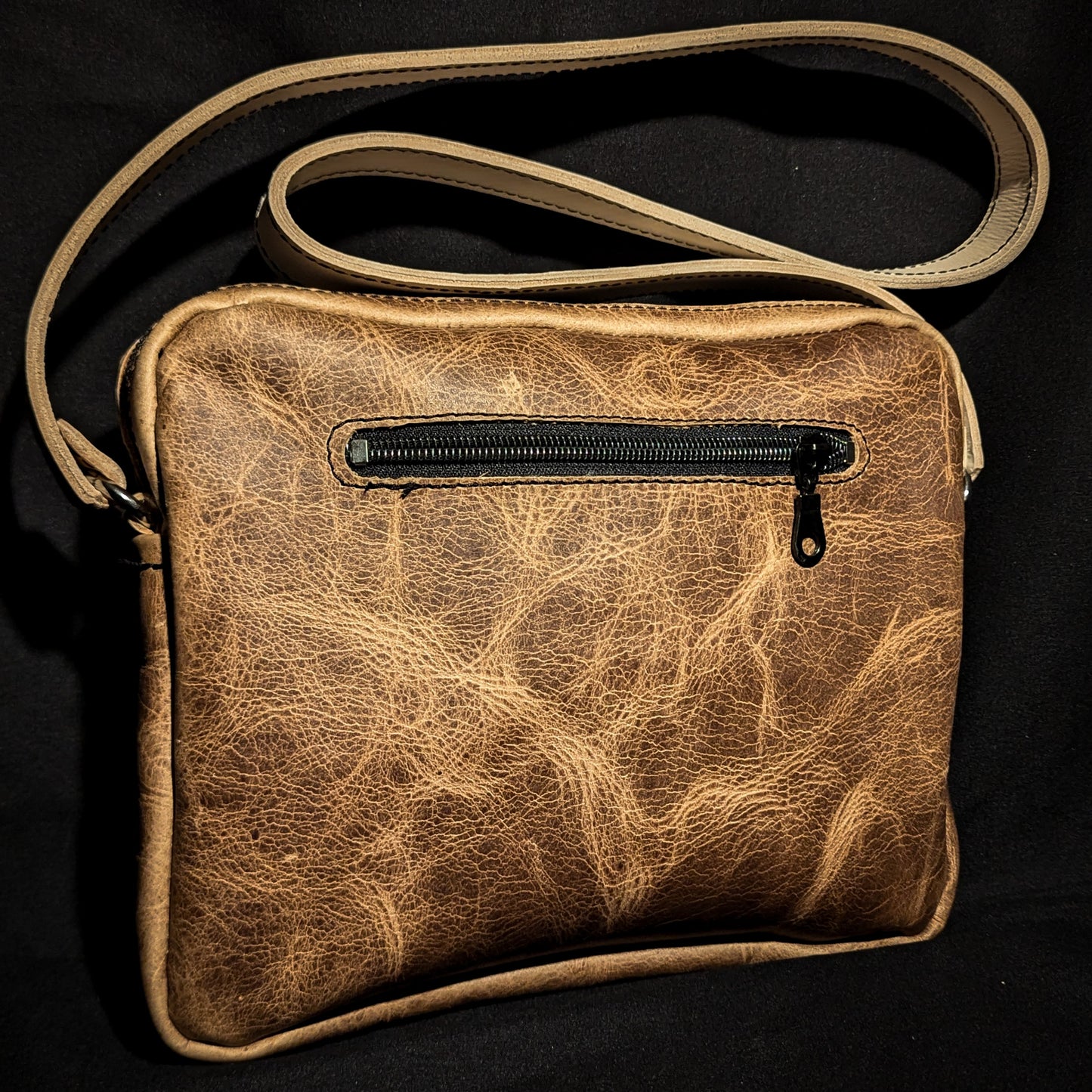 Brown Pullup Leather Shoulder Purse