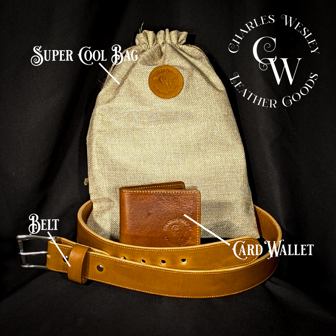 Light Brown Belt & Wallet Gift Set