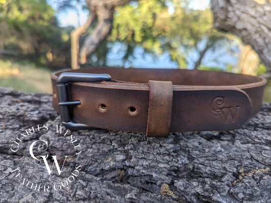 Men's Basic Walnut Brown Belt