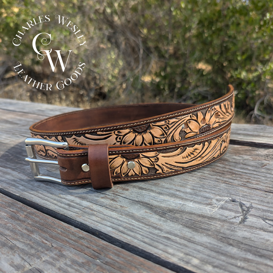 Custom Western Sunflower Belt